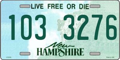NH license plate 1033276