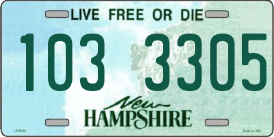 NH license plate 1033305