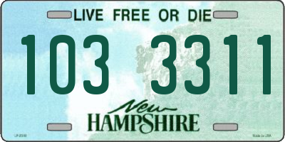 NH license plate 1033311