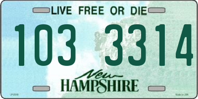 NH license plate 1033314