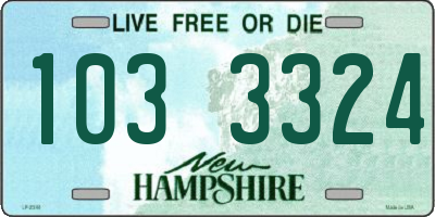 NH license plate 1033324