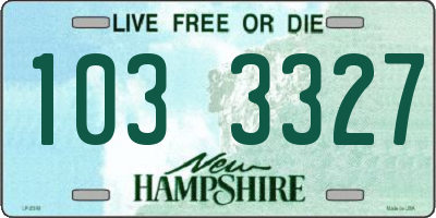 NH license plate 1033327