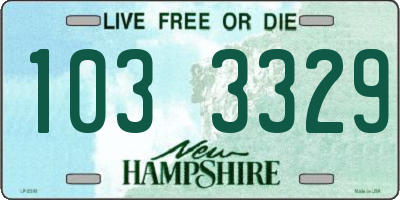 NH license plate 1033329