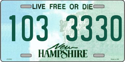 NH license plate 1033330