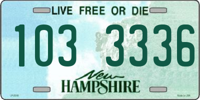 NH license plate 1033336