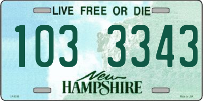 NH license plate 1033343