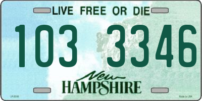 NH license plate 1033346