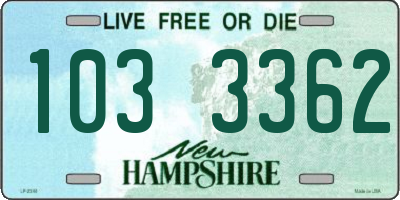 NH license plate 1033362