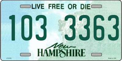 NH license plate 1033363
