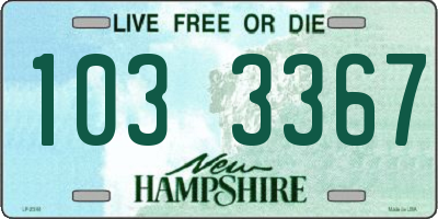 NH license plate 1033367
