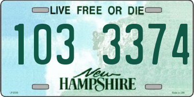 NH license plate 1033374