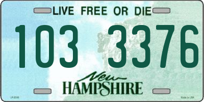 NH license plate 1033376