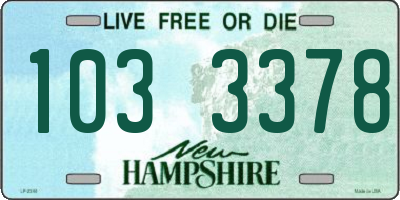 NH license plate 1033378