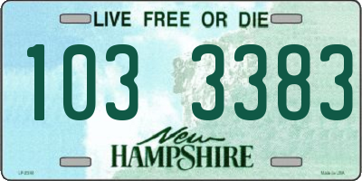 NH license plate 1033383
