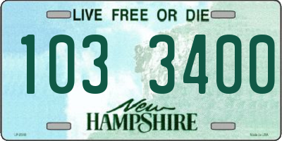NH license plate 1033400