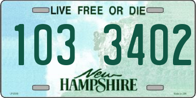 NH license plate 1033402