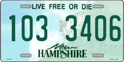 NH license plate 1033406