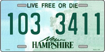 NH license plate 1033411