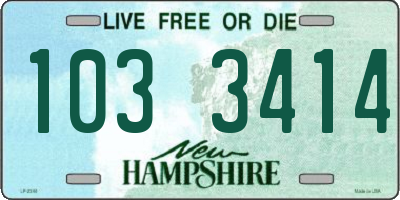 NH license plate 1033414