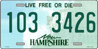 NH license plate 1033426
