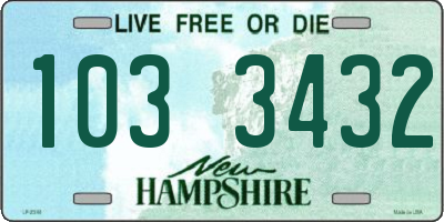 NH license plate 1033432