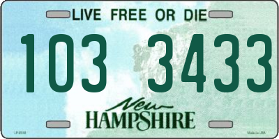 NH license plate 1033433