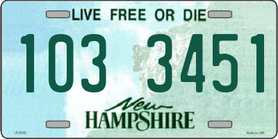 NH license plate 1033451