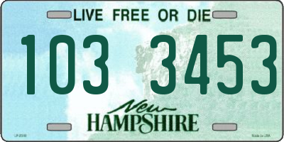 NH license plate 1033453