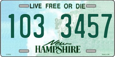 NH license plate 1033457