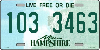 NH license plate 1033463