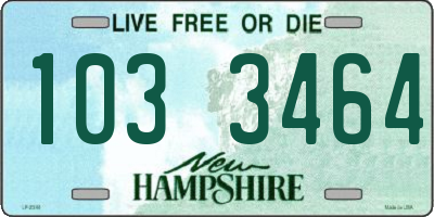 NH license plate 1033464