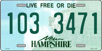 NH license plate 1033471