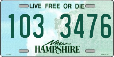 NH license plate 1033476