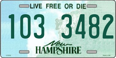 NH license plate 1033482