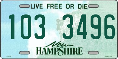 NH license plate 1033496