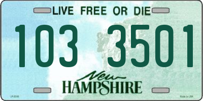 NH license plate 1033501