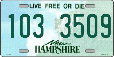 NH license plate 1033509