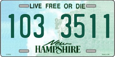 NH license plate 1033511