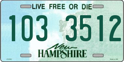 NH license plate 1033512