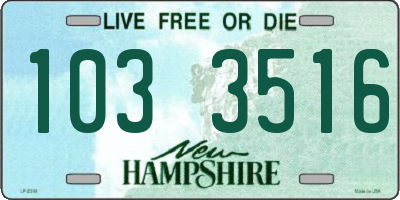NH license plate 1033516