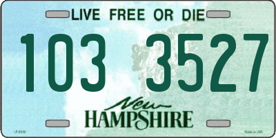NH license plate 1033527