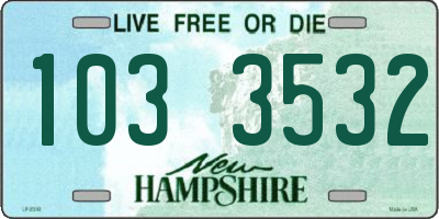 NH license plate 1033532