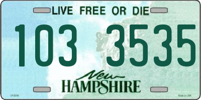 NH license plate 1033535