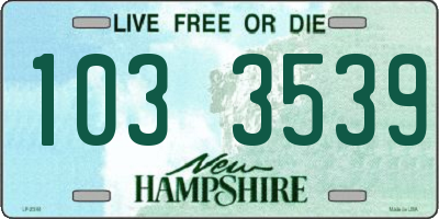 NH license plate 1033539