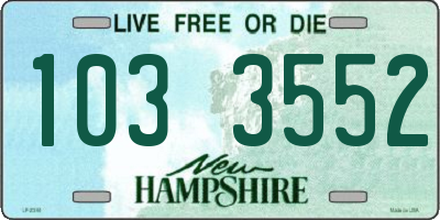 NH license plate 1033552