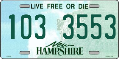 NH license plate 1033553