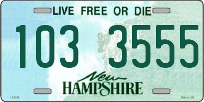 NH license plate 1033555