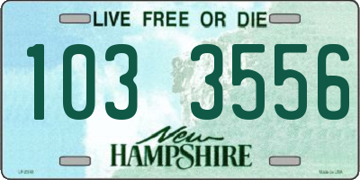 NH license plate 1033556