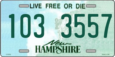 NH license plate 1033557