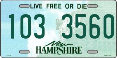 NH license plate 1033560
